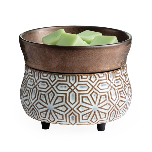 Bronze Geometric 2-in-1 wax melter - Pet Safe Candles